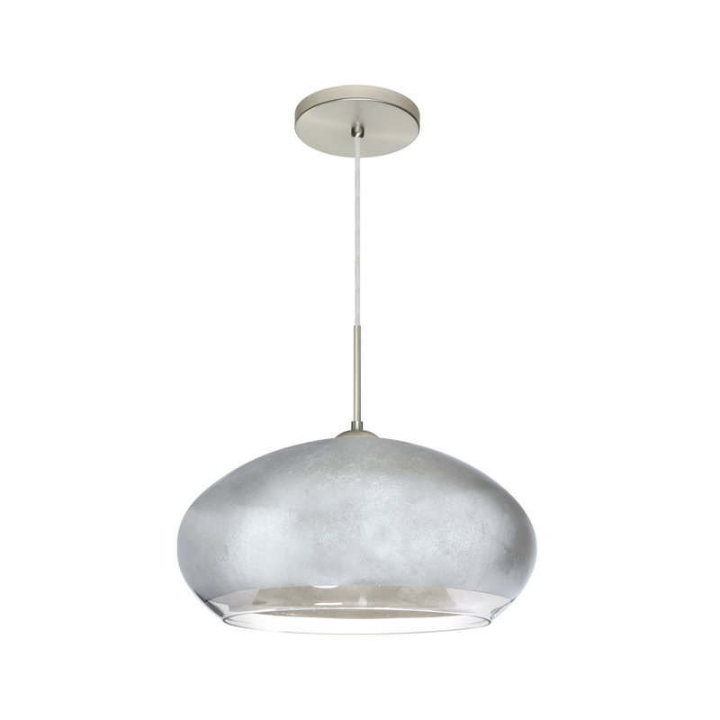 Birkdale 1 - Light Single Pendant, Satin Nickel, Silver Foil
