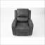 Fauteuils inclinables, fauteuil inclinable manuel simple avec dossier capitonné | Gris anthracite | Cuir PU-1547550958