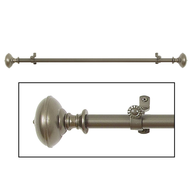 Tringle à rideaux à rideau simple ajustable avec œillets de 0,75 pouce de diamètre Woven Trends, 28 po à 48 po
