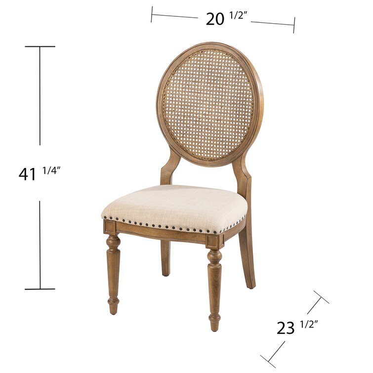 One Allium Way® Tiffanie Linen King Louis Back Side Chair in Beige, Wayfair in 2023
