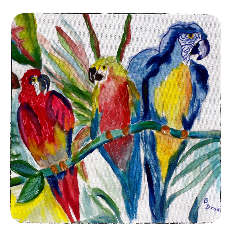 Sous-verre famille perroquet Trotter
