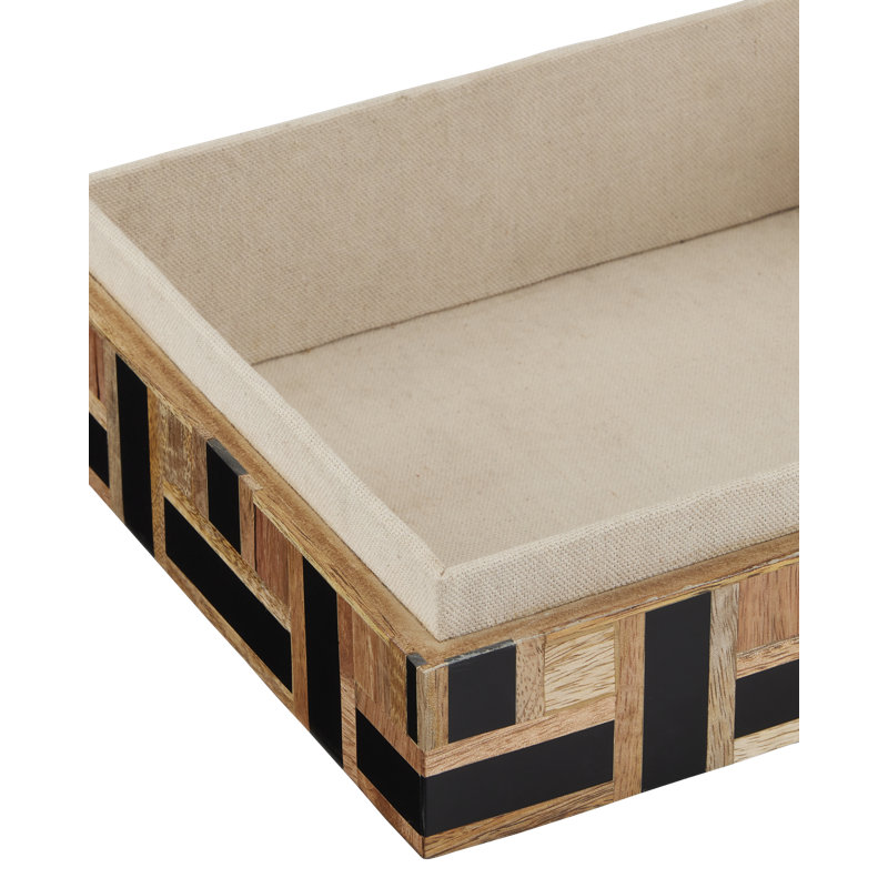 Aarna Cream Box Set Of 2,  Black