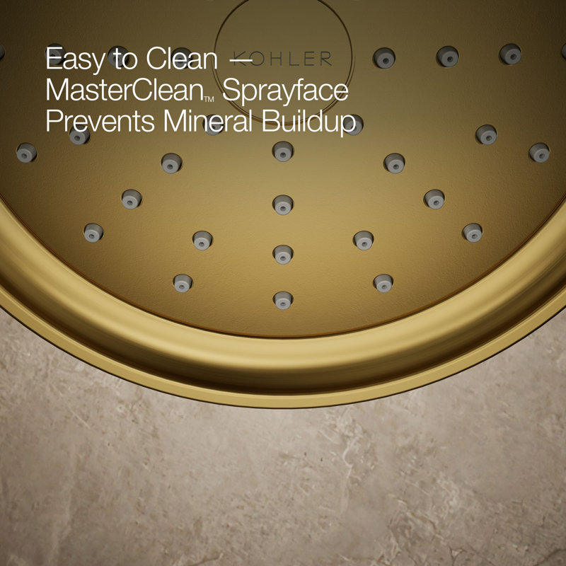Purist Shower Trim, Vibrant Brushed Moderne Brass, Cross Handle