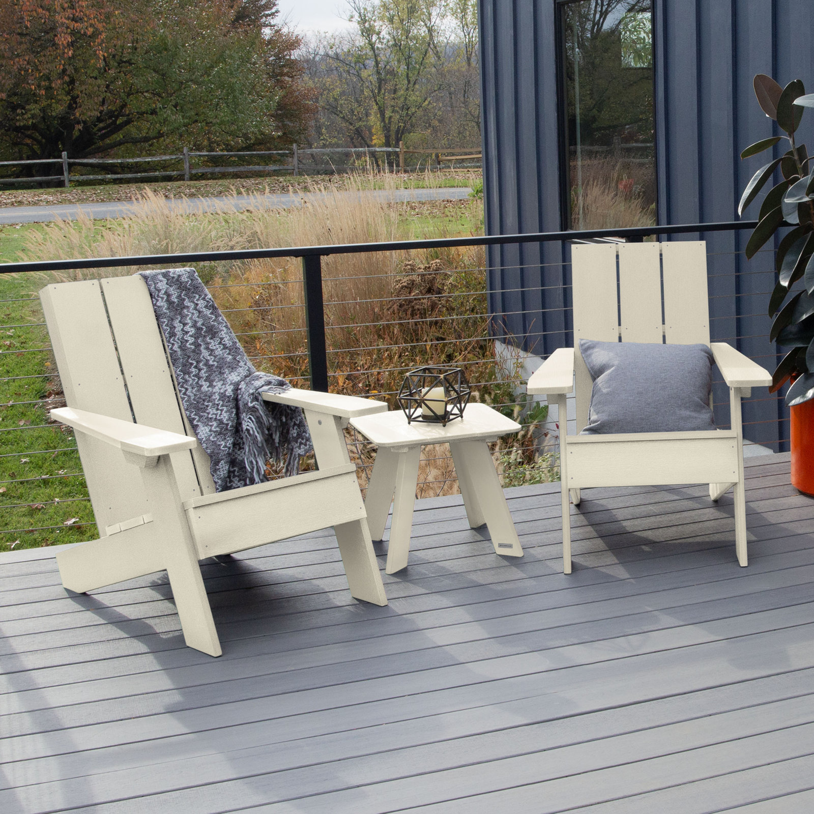 Byrnes 2 - Person Patio Conversation Set, Whitewash