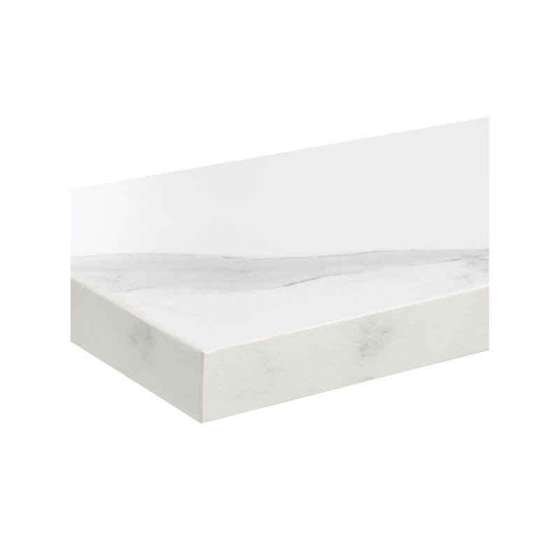 Flemmie Metal Flat Wall Mirror, White