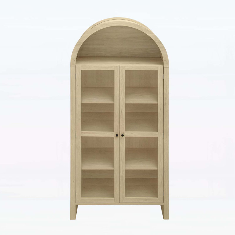 Garde-manger arqué de 70,28 po de hauteur, armoire polyvalente pour la cuisine, la salle à manger et le salon