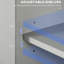 Armoire à linge grise pour salle de bain avec tablette réglable et 2 armoires, grand rangement autoportant étroit pour plusieurs pièces - intérieur respirant