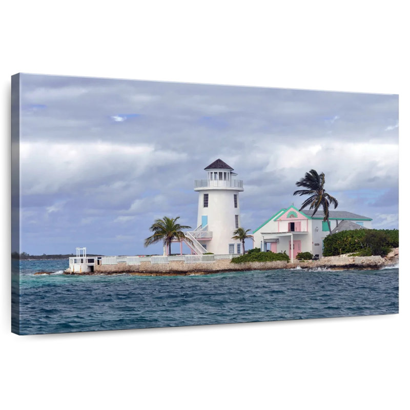 Bahamas beach lighthouse Aletra, H 26 po x l 39 po