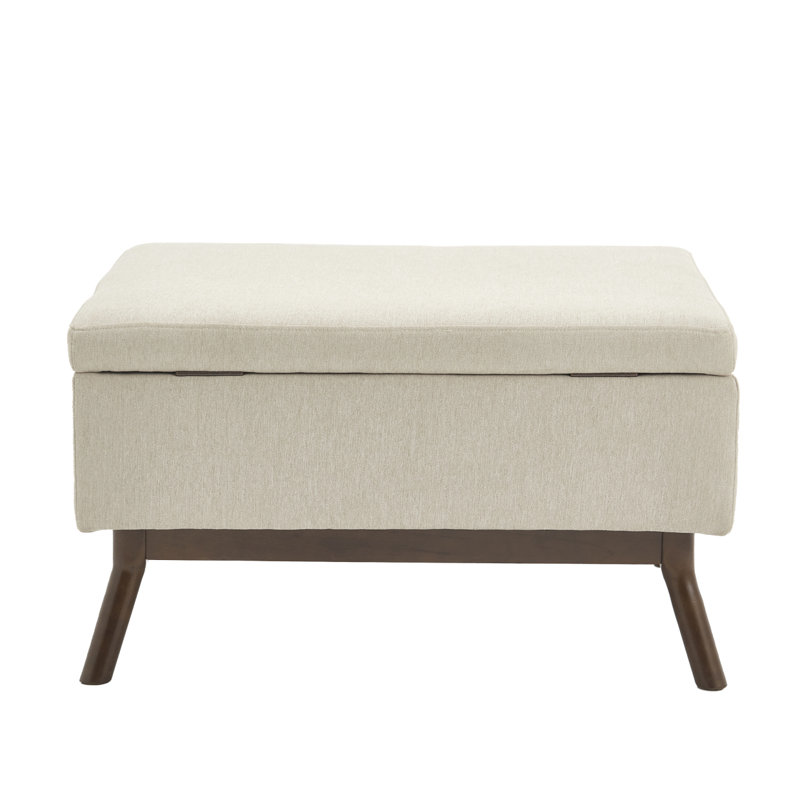 Versatile Mid-Century Modern Storage Bench For Various Rooms, Enhancing Functionality And Style., Beige