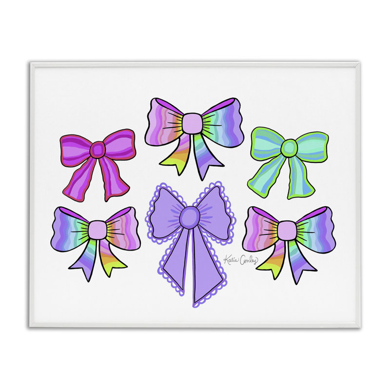Giclée encadrée de rubans ludiques ludiques, design par Katie Conley, H 24 po x l 30 po