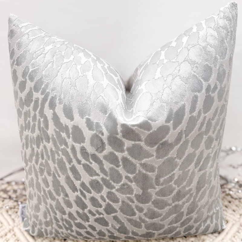 Abstract Square Cushion Cover, Ivory