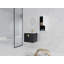 Meuble-lavabo mural avec lavabo en céramique et armoire latérale, portes à fermeture douce, armoire combinée