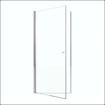 Frameless Circular Pivot Shower Door with 6mm Tempered Glass, Magnetic Soft-Close, and Reversible Installation