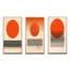 «Minimal Geometric Orange Bold Sunset II», 3 pièces sur toile-1041639181-1041639172