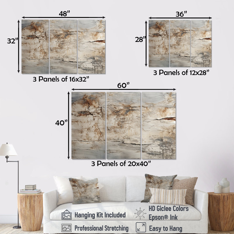 Gray Rhythms Champagne II - Champagne, art mural, H 28 po x l 36 po x P 1 po, Toile tendue