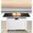 43" Rectangular Fire Pit With Smoked Glass And Metal Frame
