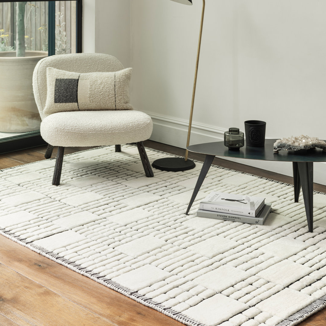 Havier Hand Tufted Wool Black/Cream Rug