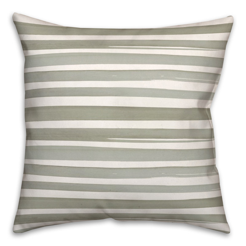  Housse de coussin décoratif en polyester / mélange de polyester, Vert/blanc