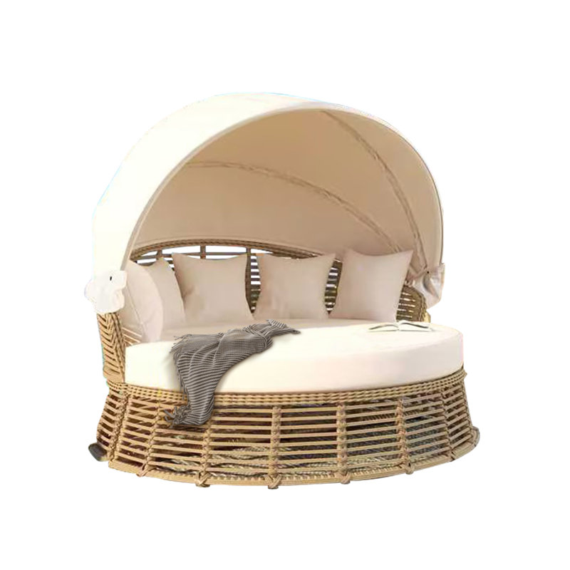Lit de jour pour patio avec coussins 53 po Anazco