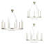 Lustre en roue de chariot à 6 lumières de style bougie Gus-23031660