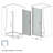 36"X 72" Pivot Shower Door, Matte Black Aluminum Frame, Half Frame ,1/4"(6Mm) Tempered Glass Explosion Proof Film-119866351