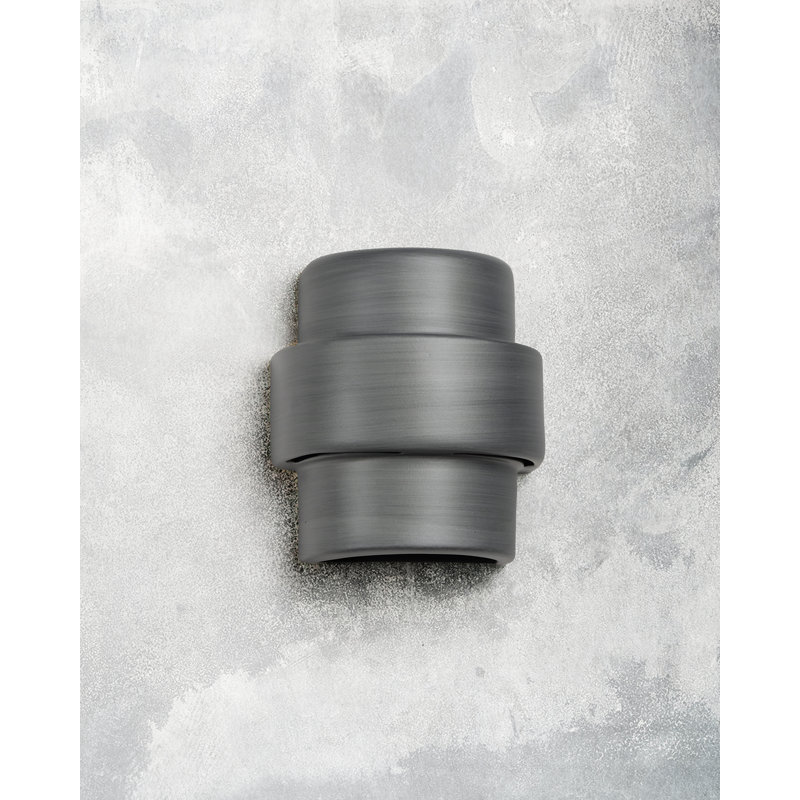 Chiyeko Ceramic Wall Light, LED Bulb Included, 9" H x 8" W x 5" D, Rubbed Pewter