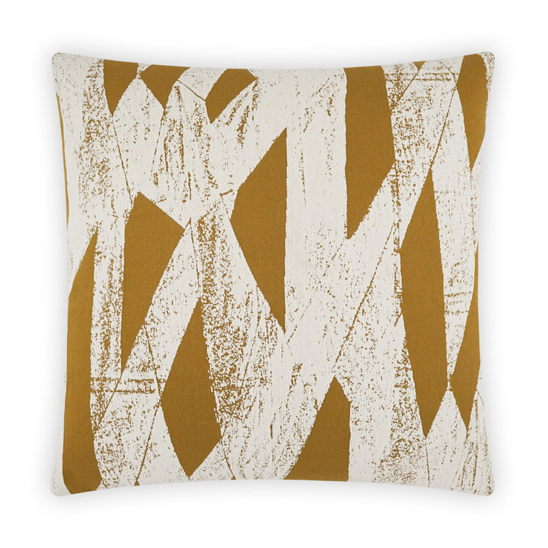 Coussin décoratif ozone, Moutarde, Carré 36 po