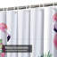 Palmier exotique tropical avec bordure flamant rose avec 12 crochets-359652045