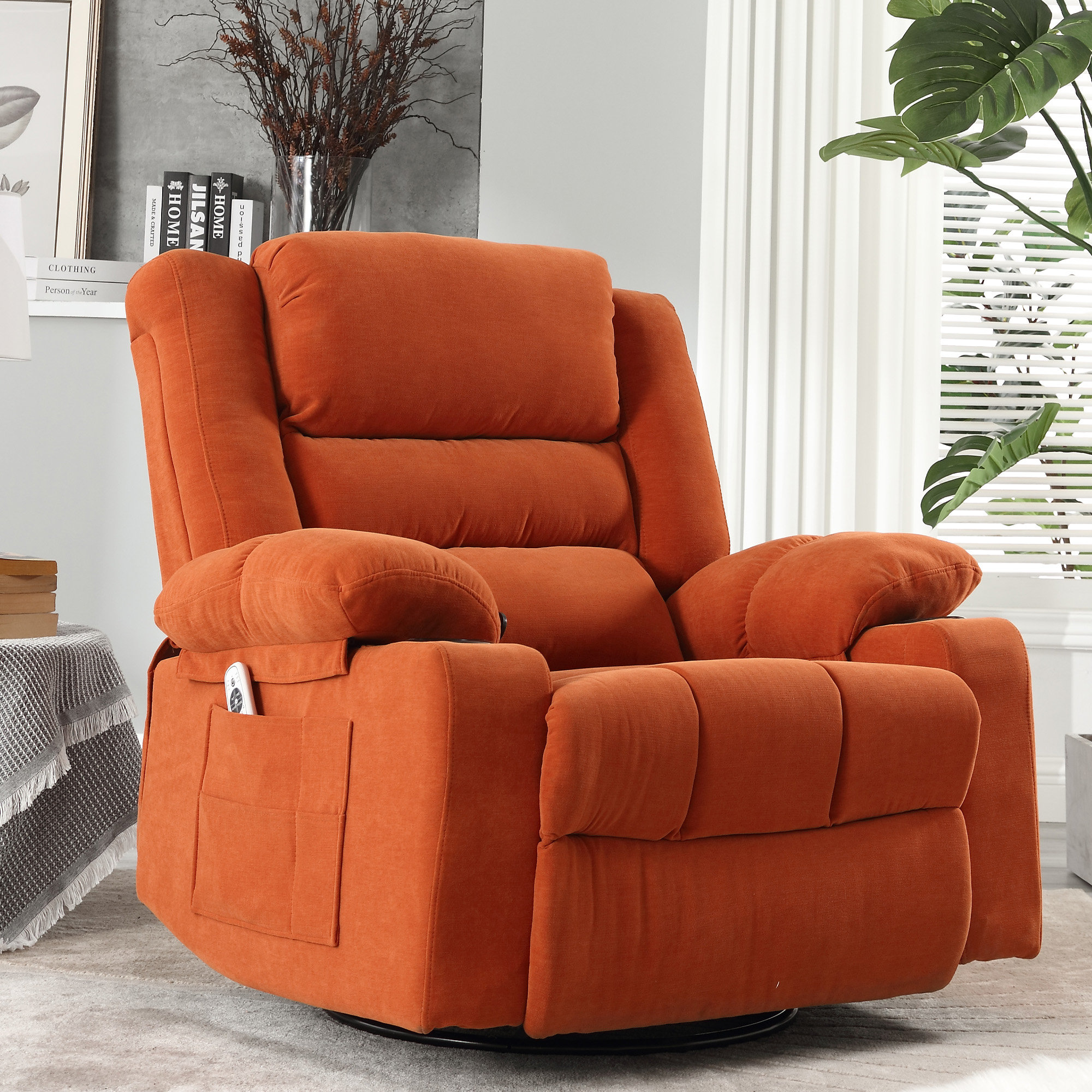 Mercer41 Upholstered Heated Massage Chair Wayfair