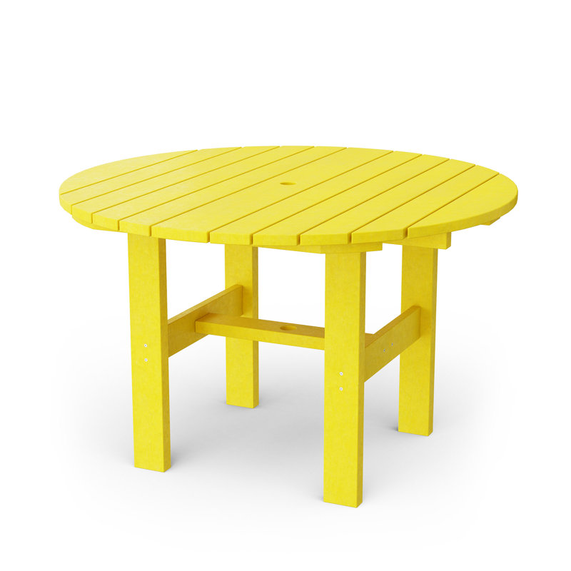 Table de salle à manger ronde Classic 46 ", Jaune citron