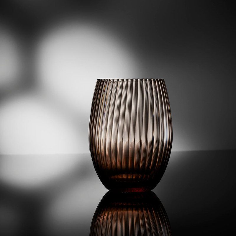 Quinn Handmade Crystal Drinking Glass, Amber