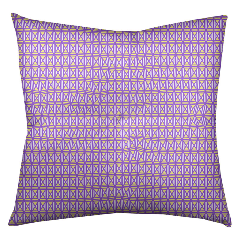 Coussin de sol Katelyn Elizabeth, 26 po x 26 po, Mauve / Jaune