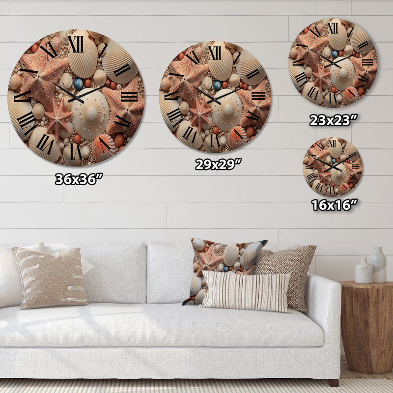 Horloge murale en bois massif Renn, Grand