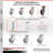 Polyurethane Set with Ball Bearing 2 Swivel Lock and 2 Rigid SCC