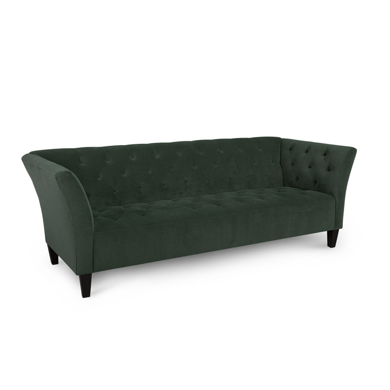 Carruth Upholstered 91'' Sofa, Bella Hunter Performance Velvet