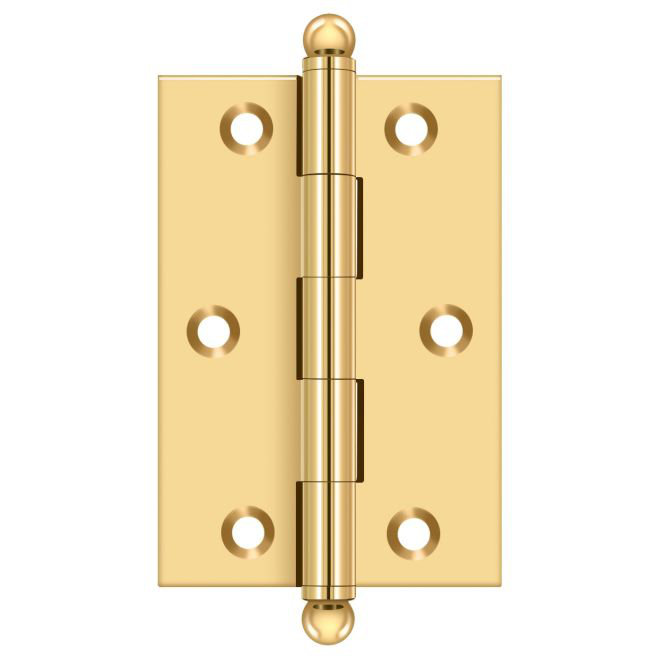 3'' x 2'' Butt Bearing Hinge, PVD Polished Brass