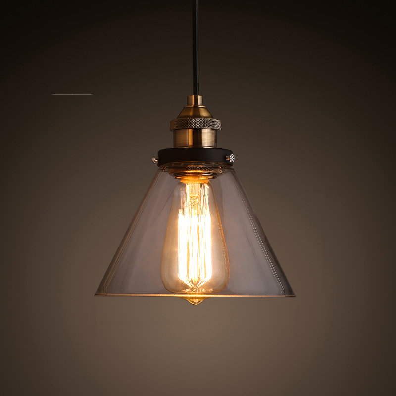 Luminaire suspendu 1 lumière à cône simple Andino