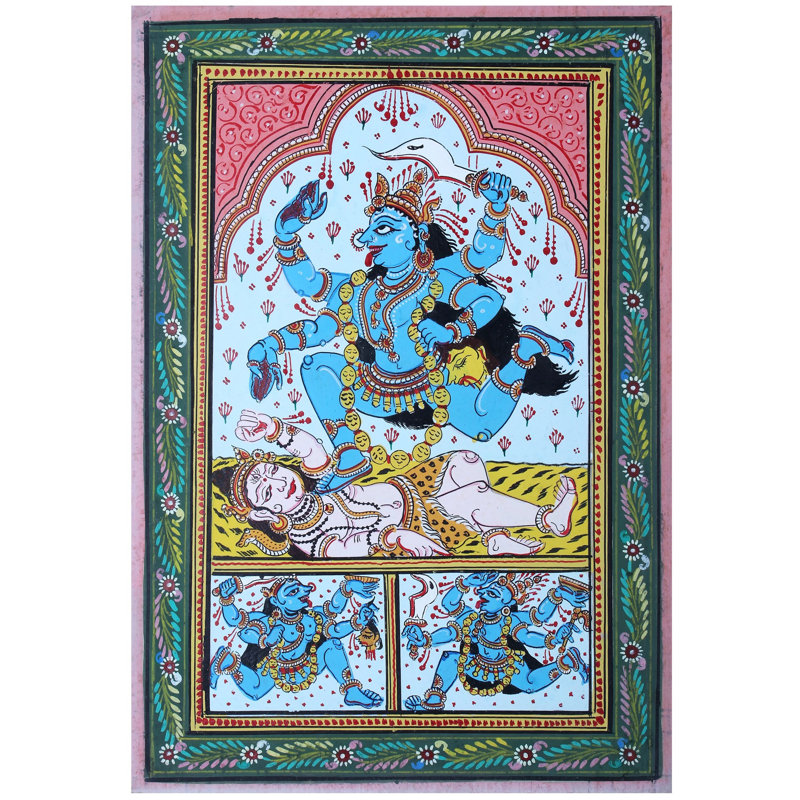 Déesse Kali | Paata, peinture de l'Orissa
