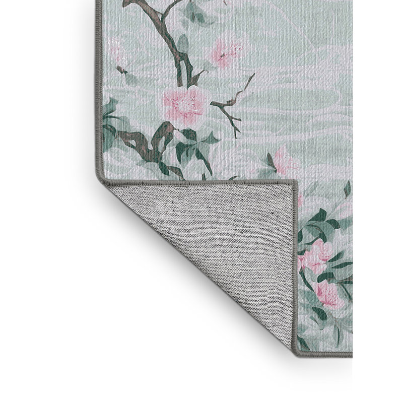 Machine Washable Gray Area Rug, Runner 2' x 4'