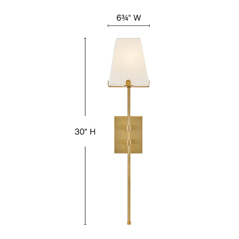 Benton 1 - Light Wallchiere, Lacquered Brass