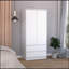 Armoire 2 tiroirs Austin, double porte, tringle - blanc-1963750567