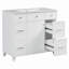 Meuble-lavabo 36 po avec lavabo en céramique, structure en bois massif, portes à fermeture en douceur, tiroirs-799200442