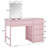 4-Drawer Storage Cabinet with Glass Top