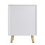 Armoire de chevet moderne avec 1 tiroir et tablette de rangement, pieds courts, idéale pour une utilisation à l'intérieur et un rangement supplémentaire