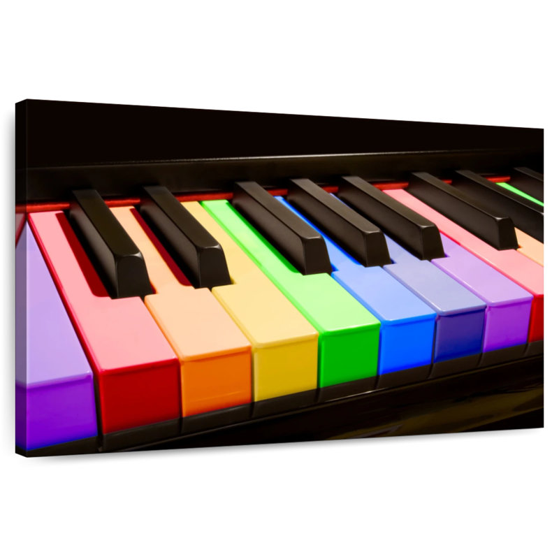 Abarca Rainbow Piano Keys, H 34 po x l 51 po