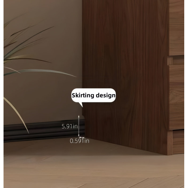 Garde-robe simple foncé classique, H 94,49 po x l 94,49 po x P 23,62 po