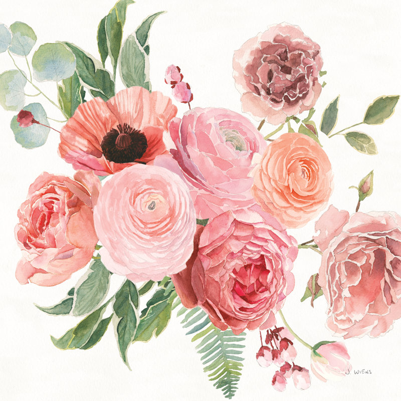 Lauralai " Boho Bouquet VIII ", 12" H x 12" W x 1.25" D