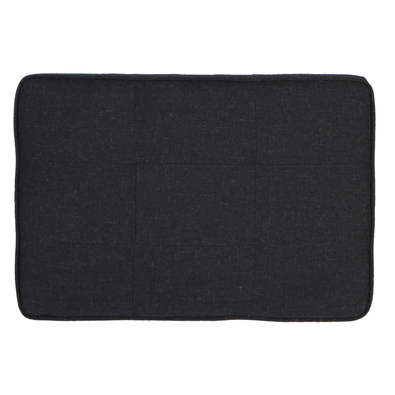 Allson Upholstered Ottoman, Charcoal