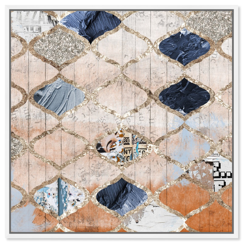 «Modern Moroccan», impression sur toile tendue, H 40 po x l 40 po, Cadre blanc