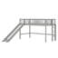 Lit mezzanine bas avec échelle et toboggan-1256633313
